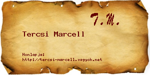 Tercsi Marcell névjegykártya