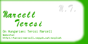marcell tercsi business card
